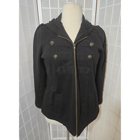 torrid Jackets & Blazers - Torrid French Terry Military Cozy Fleece Pockets Hooded Jacket Plus Size 0X (12)